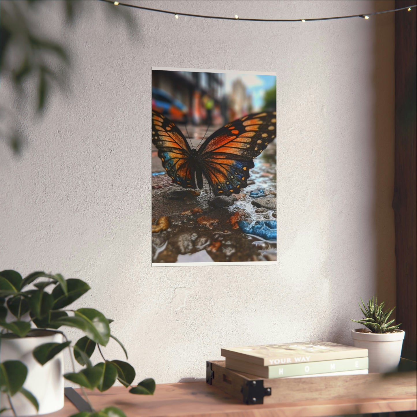 Premium Matte Vertical Posters Water Butterfly Street 4