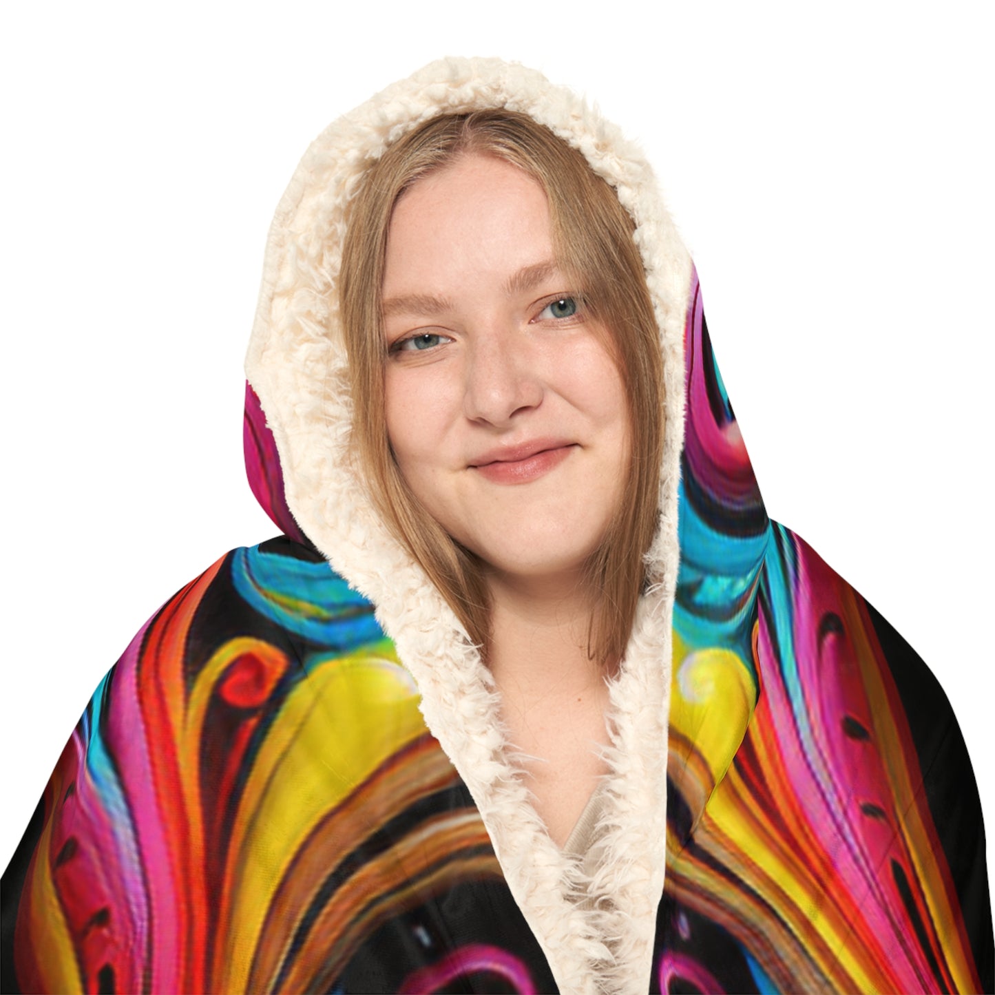 Snuggle Hooded Blanket Macro Skull Color 1