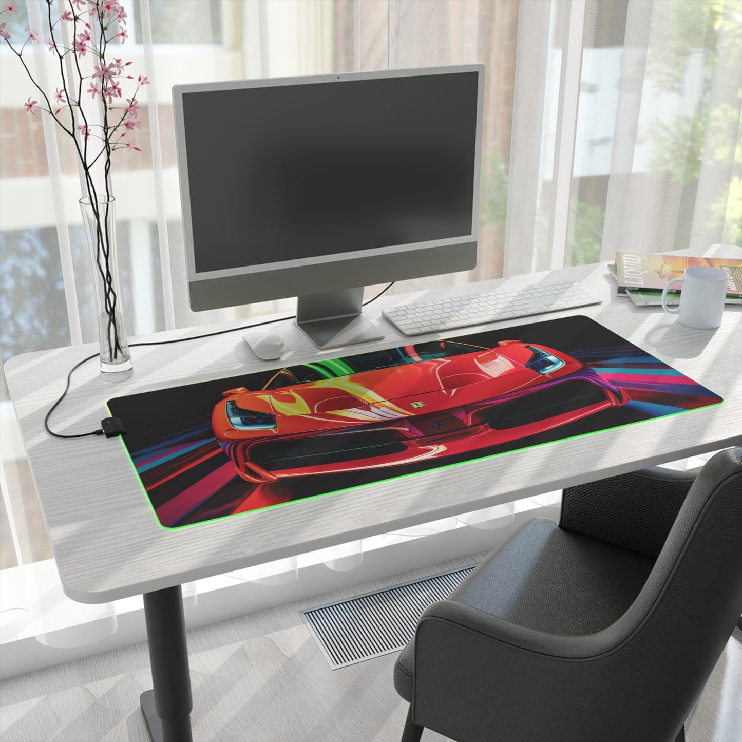 LED Gaming Mouse Pad Ferrari Flair Macro 3