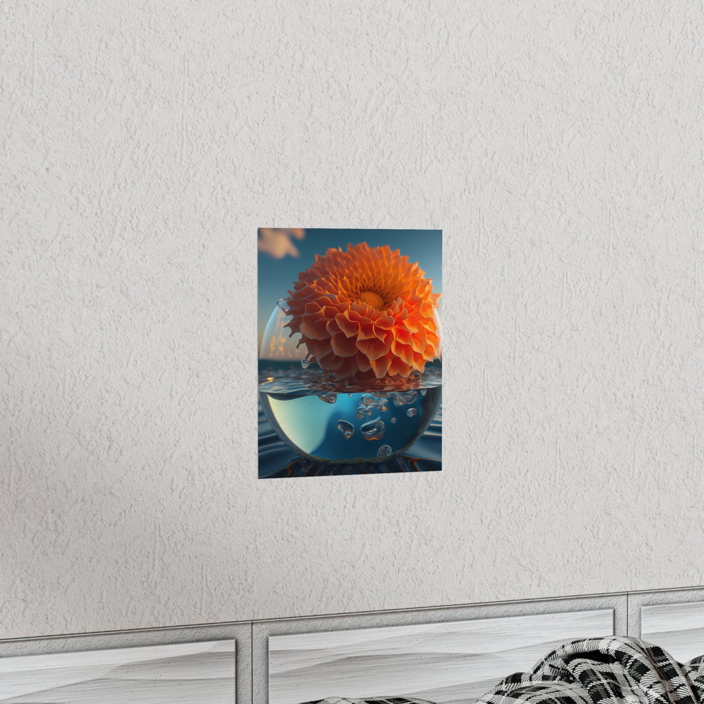 Premium Matte Vertical Posters Dahlia Orange 4