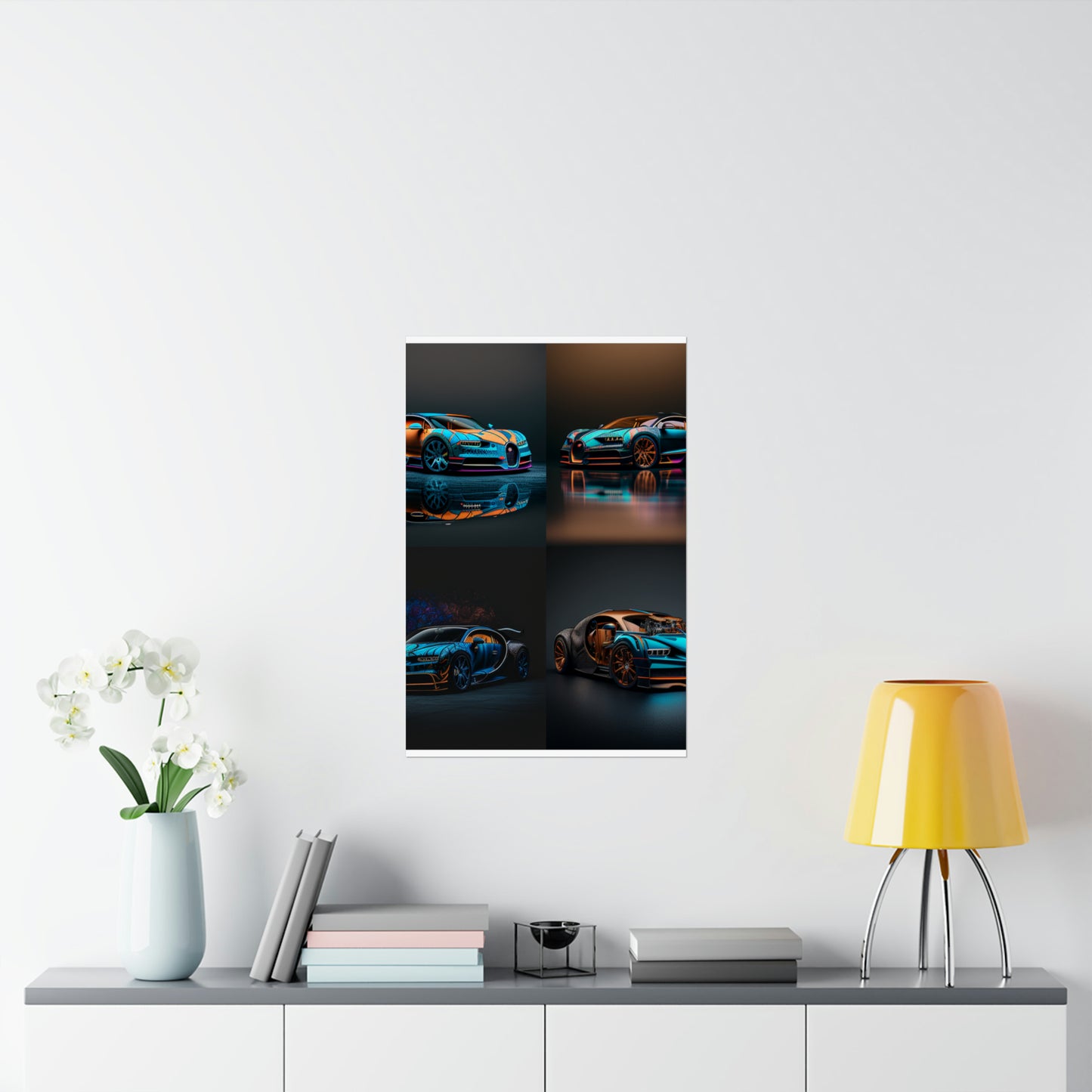 Premium Matte Vertical Posters Bugatti Blue 5