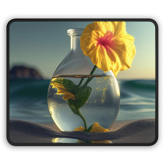 Gaming Mouse Pad  Yellow Hibiscus glass 2
