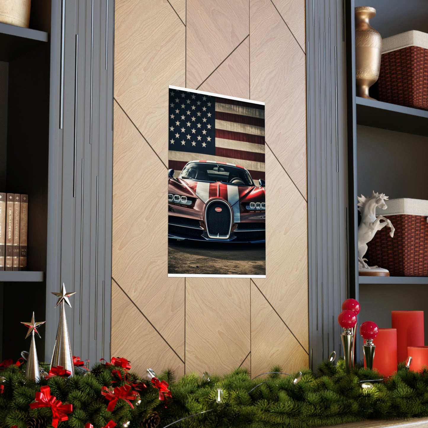 Premium Matte Vertical Posters Bugatti Flag 1