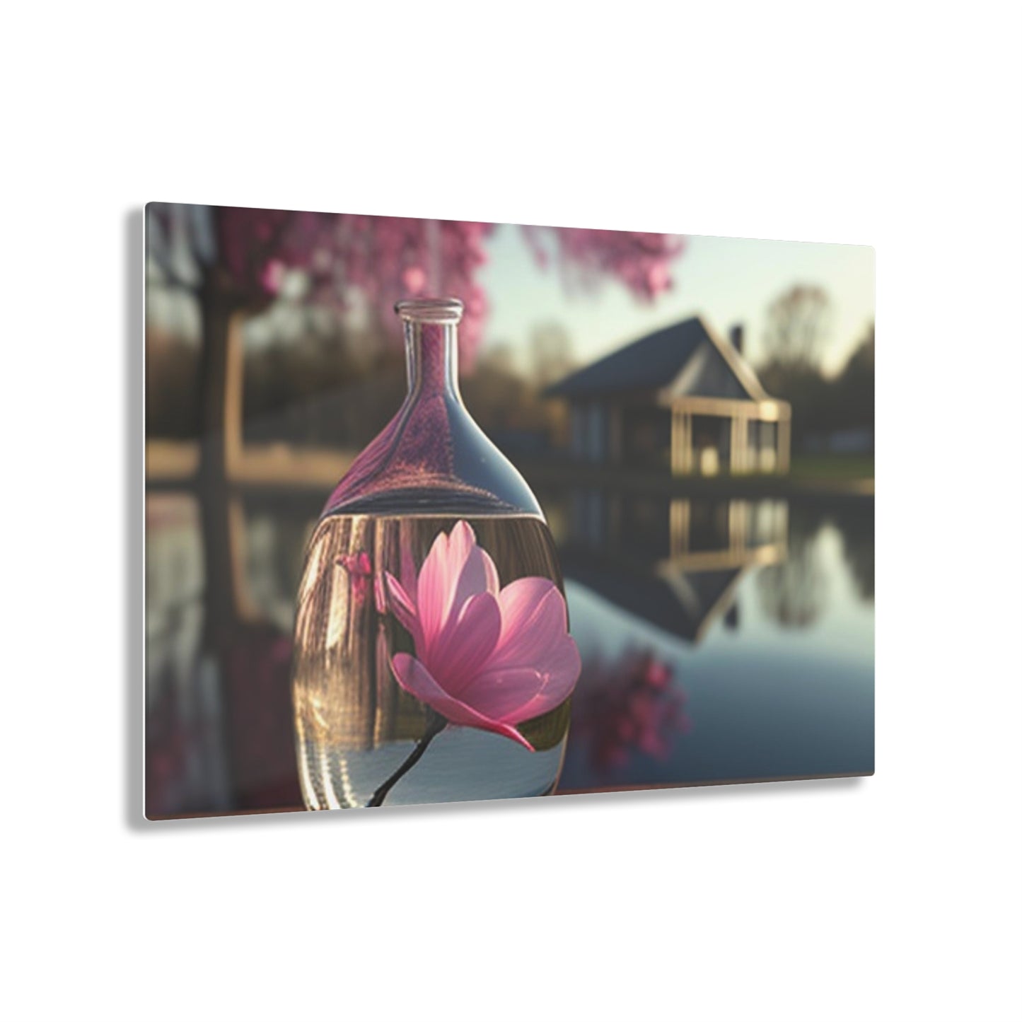 Acrylic Prints Magnolia in a Glass vase 2