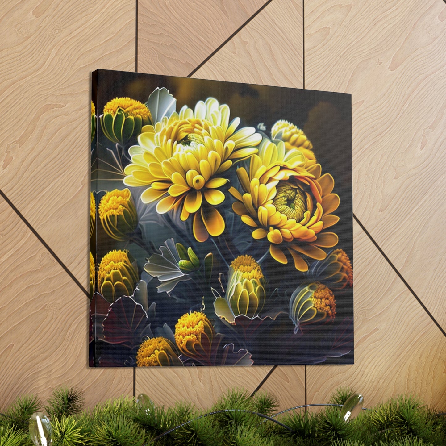 Canvas Gallery Wraps Yellow Hermosas Flores Amarillas 4