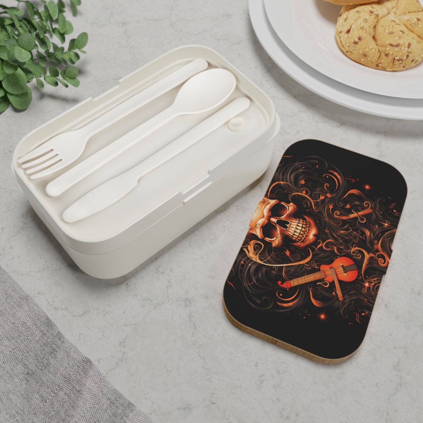 Bento Lunch Box Skull Treble Clef 4