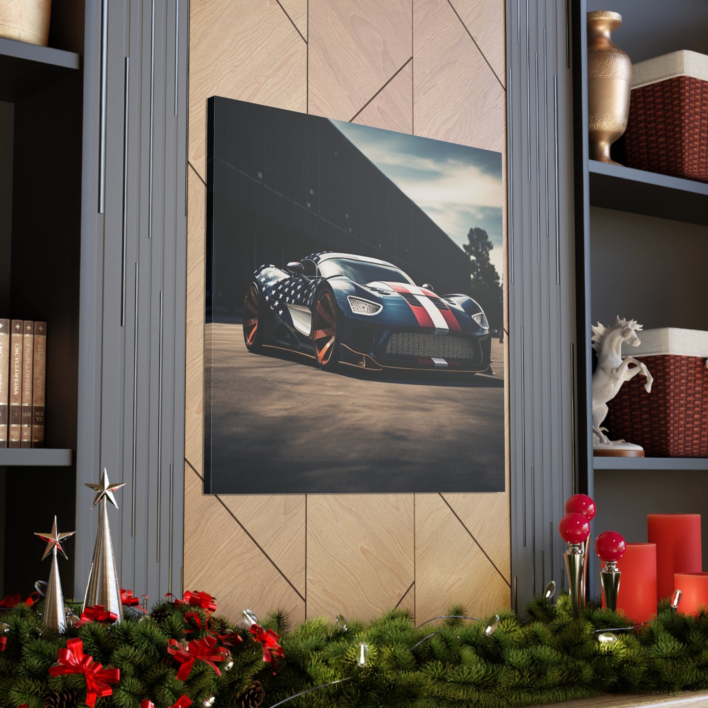 Canvas Gallery Wraps Bugatti Flag American 2