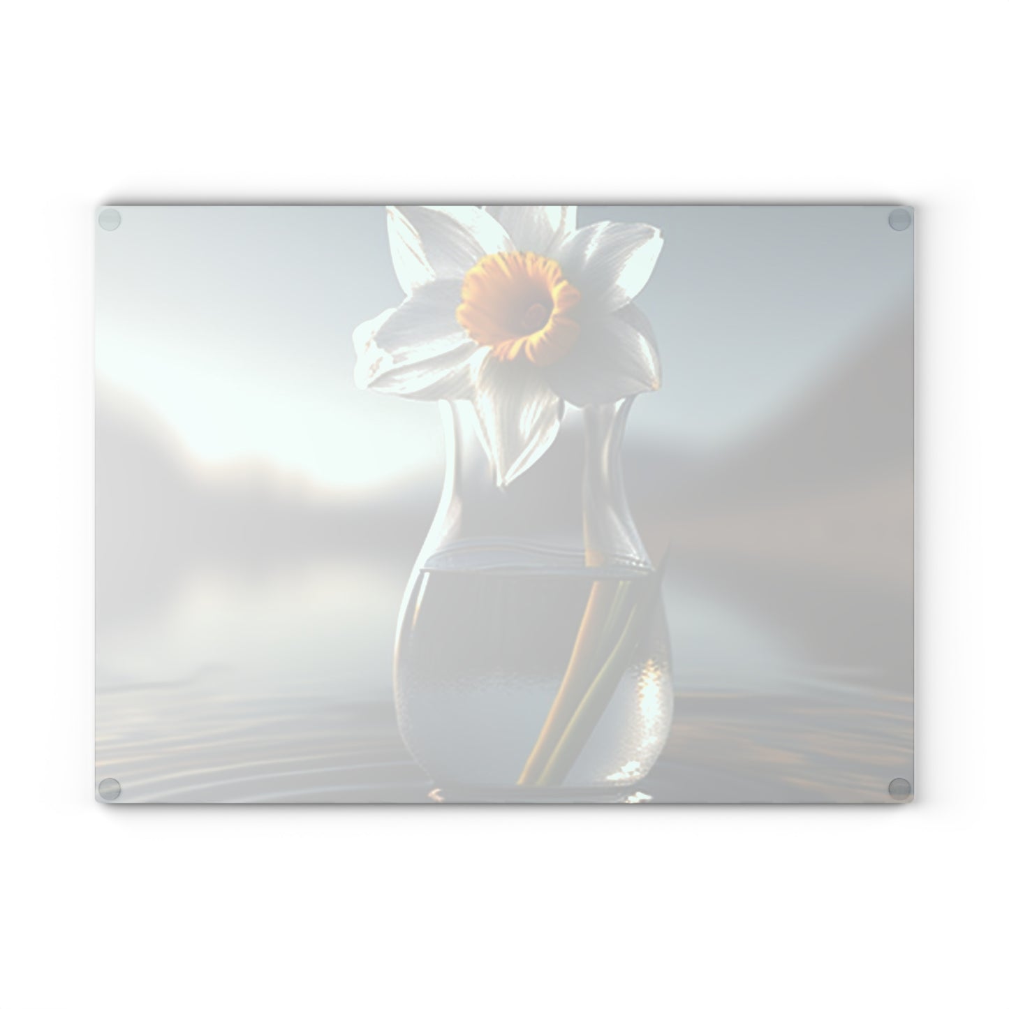 Glass Cutting Board Daffodil 3