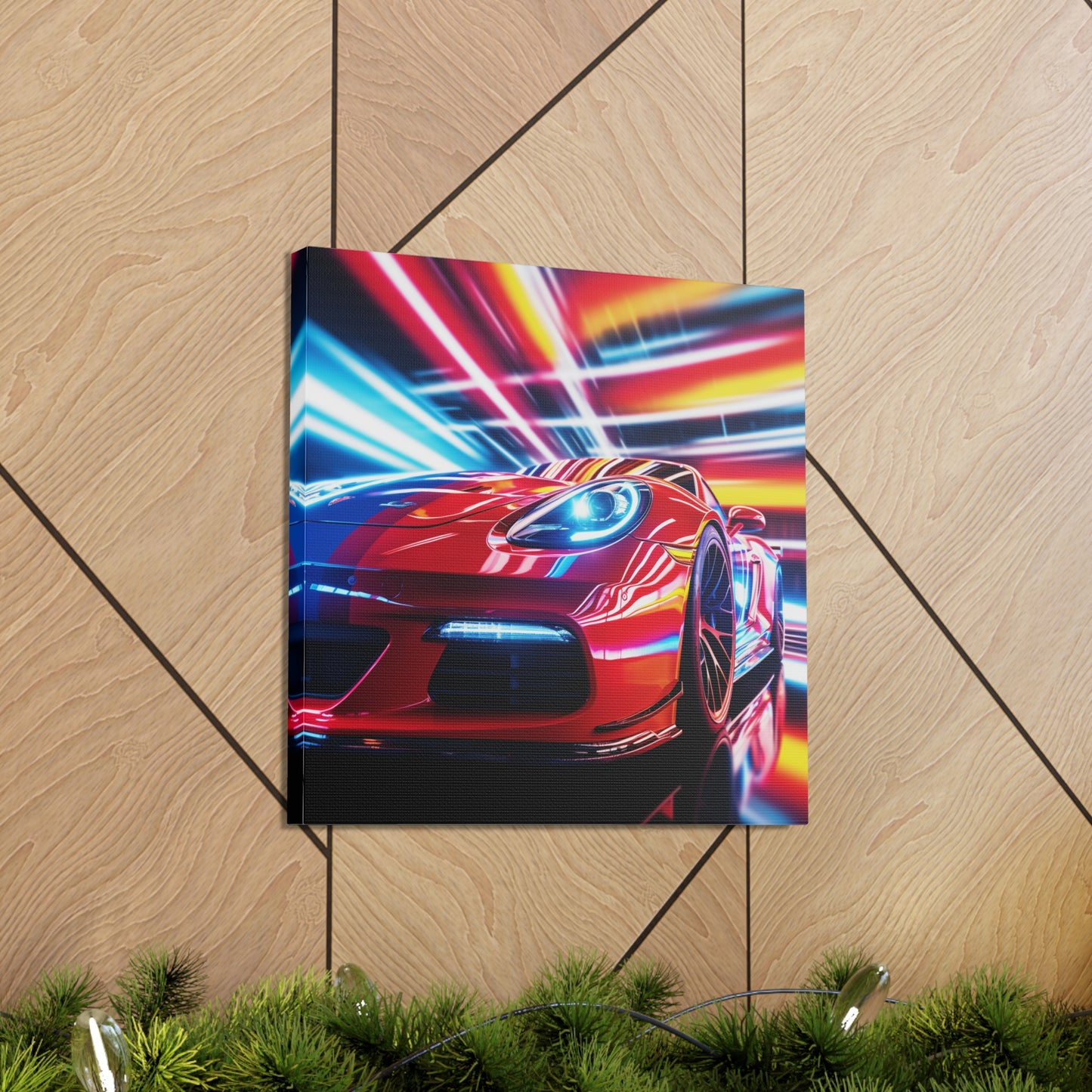 Canvas Gallery Wraps Macro Flag Ferrari 1