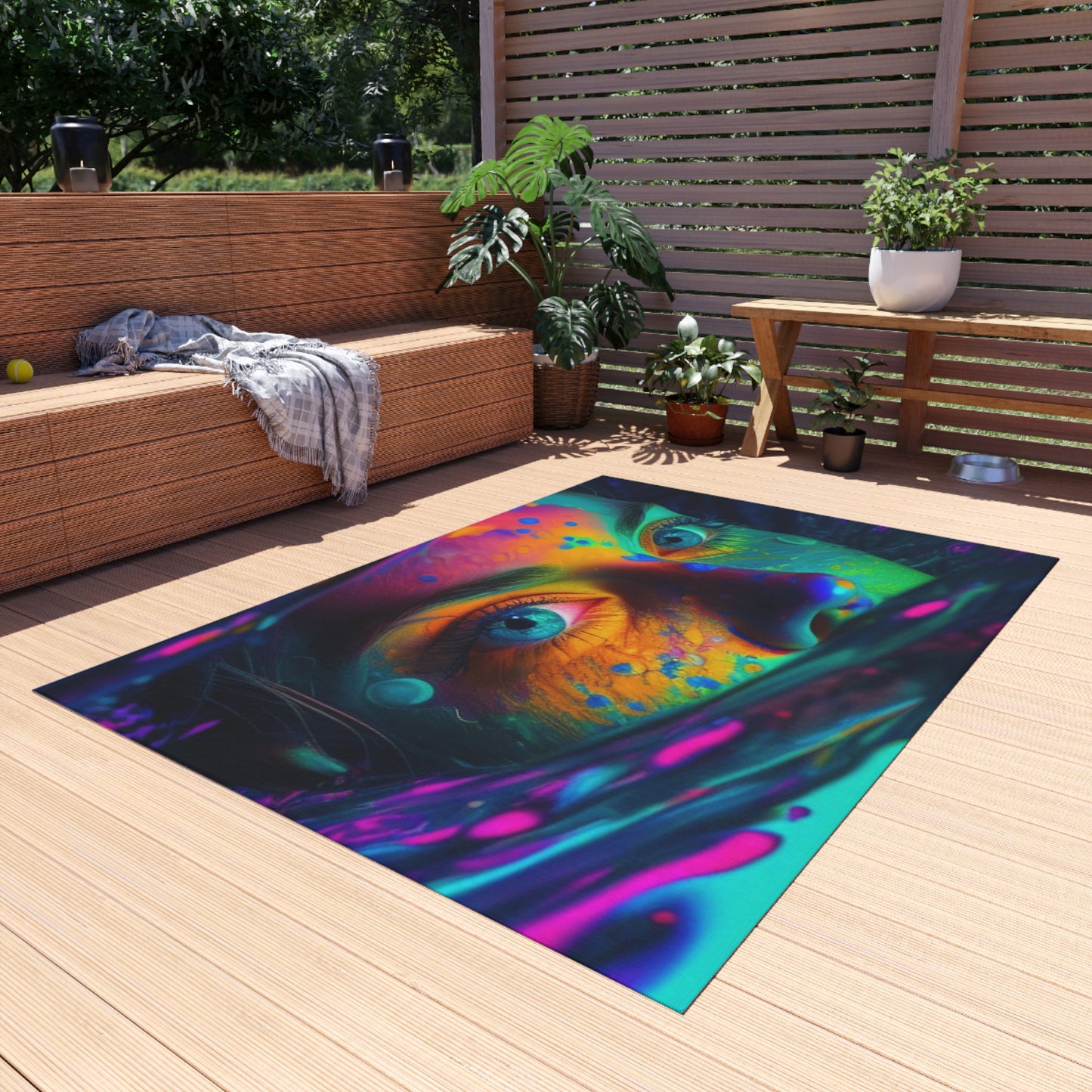 Outdoor Rug  Florescent Glow 3