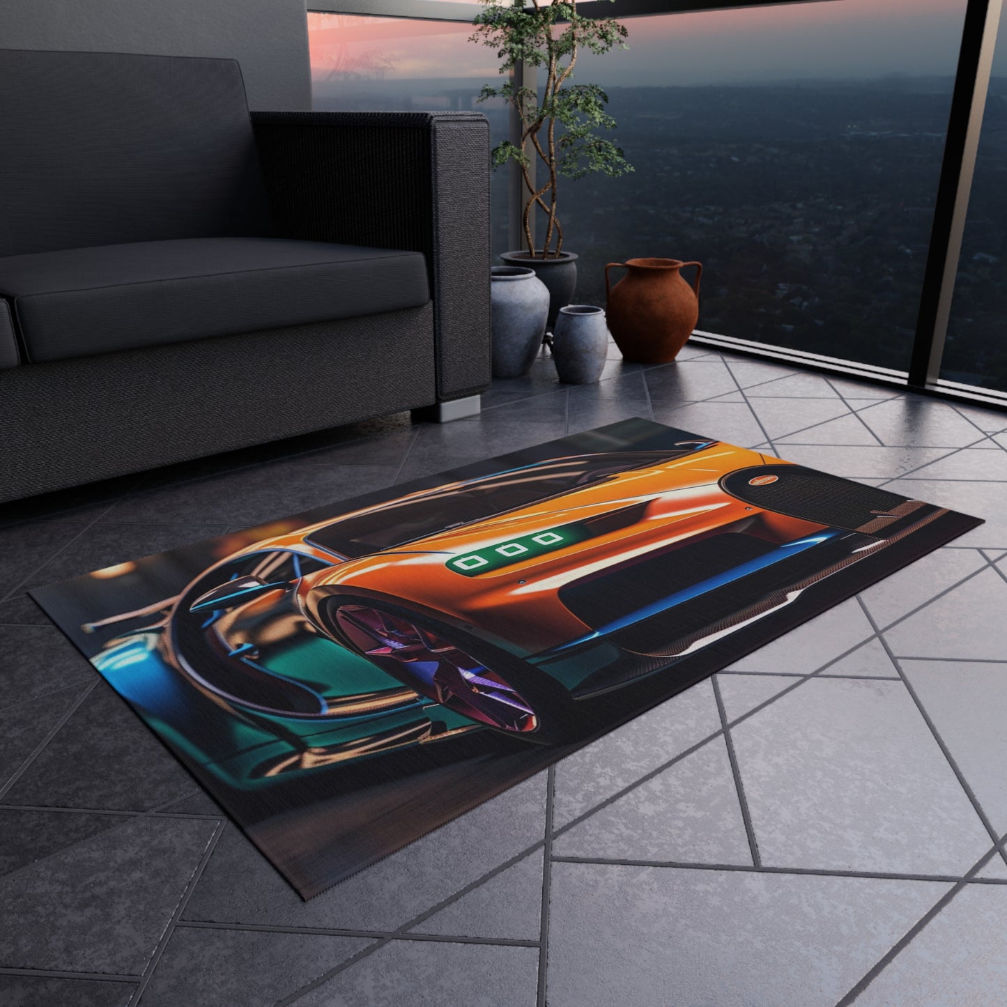 Outdoor Rug  Hyper Bugatti Neon Chiron 1