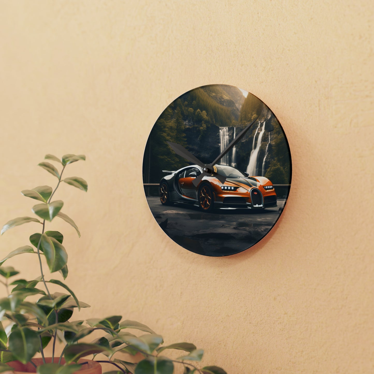 Acrylic Wall Clock Bugatti Waterfall 3