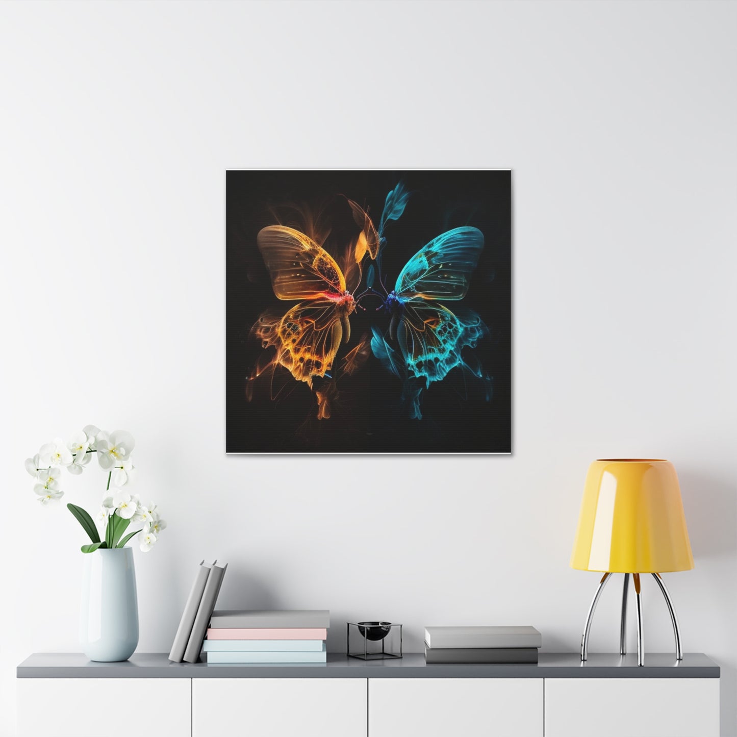 Canvas Gallery Wraps Kiss Neon Butterfly 2