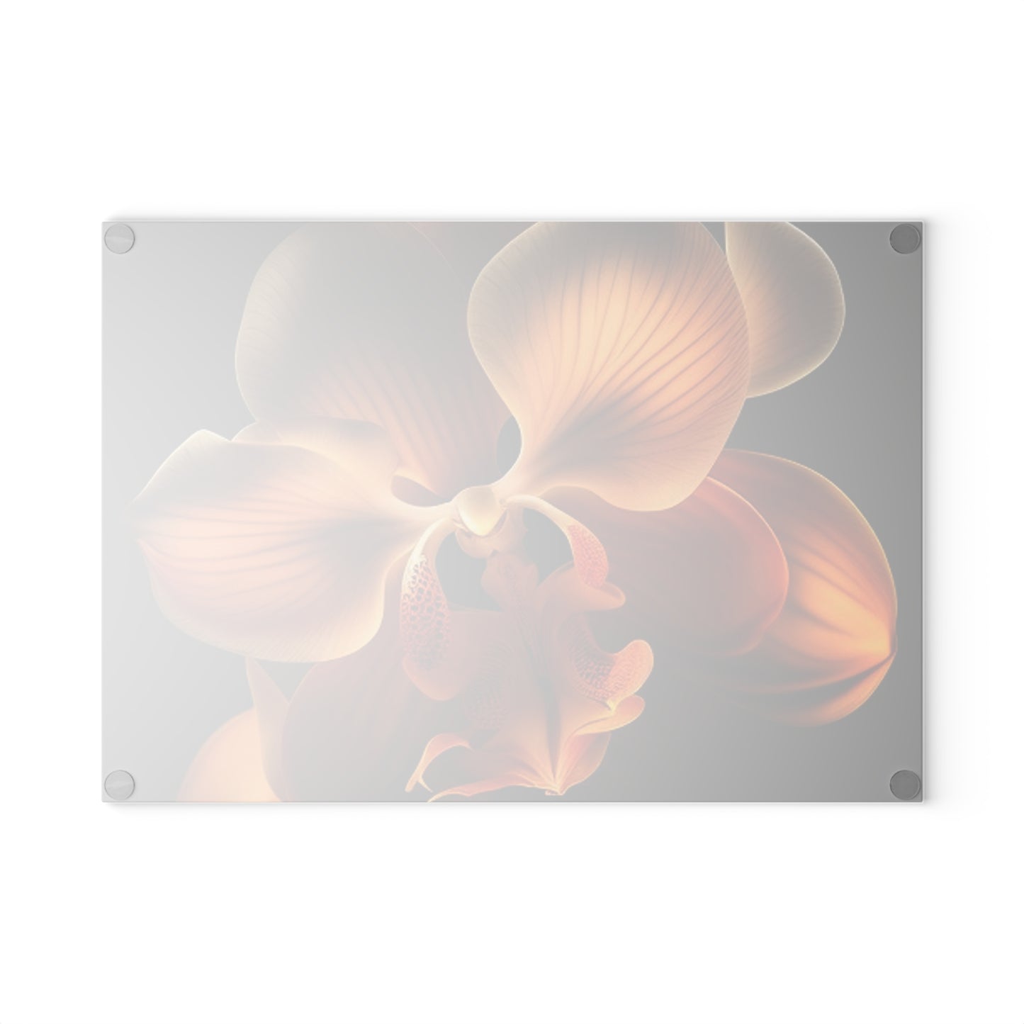 Glass Cutting Board Orange Orchid 2