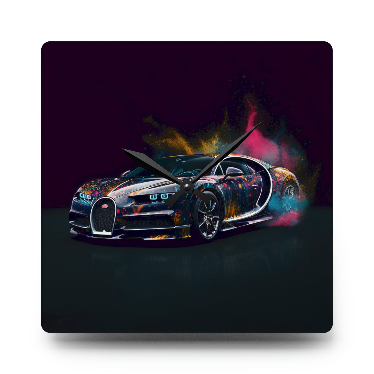 Acrylic Wall Clock Hyper Bugatti 4