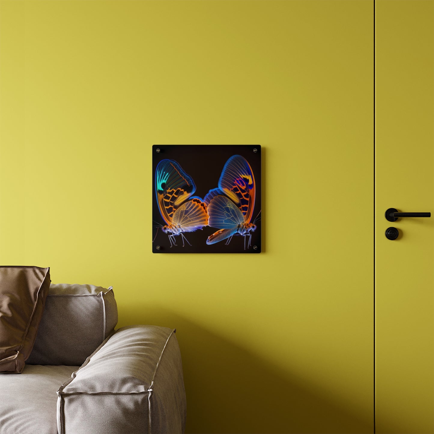 Acrylic Wall Art Panels Neon Glo Butterfly 2