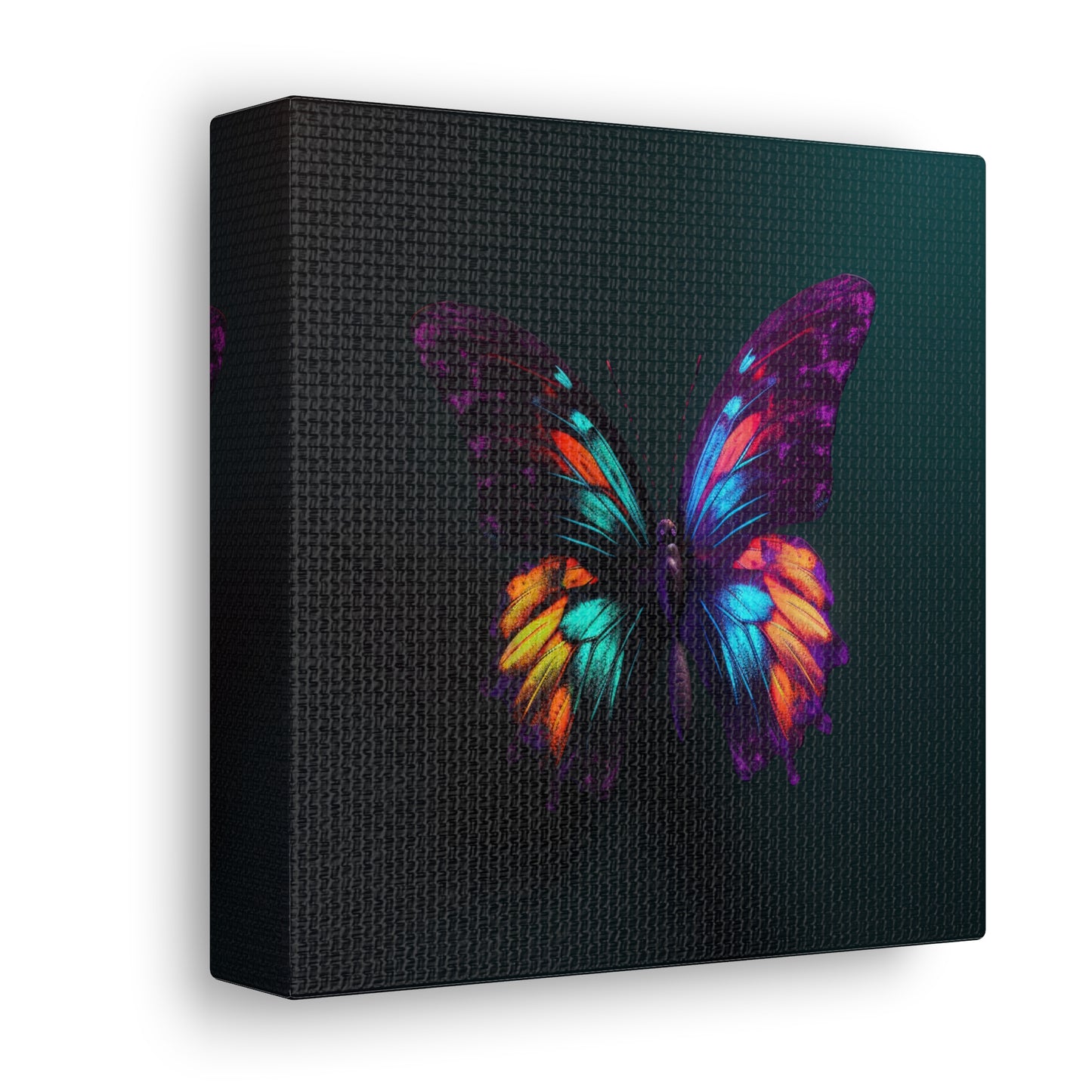 Canvas Gallery Wraps Hyper Colorful Butterfly Purple 1