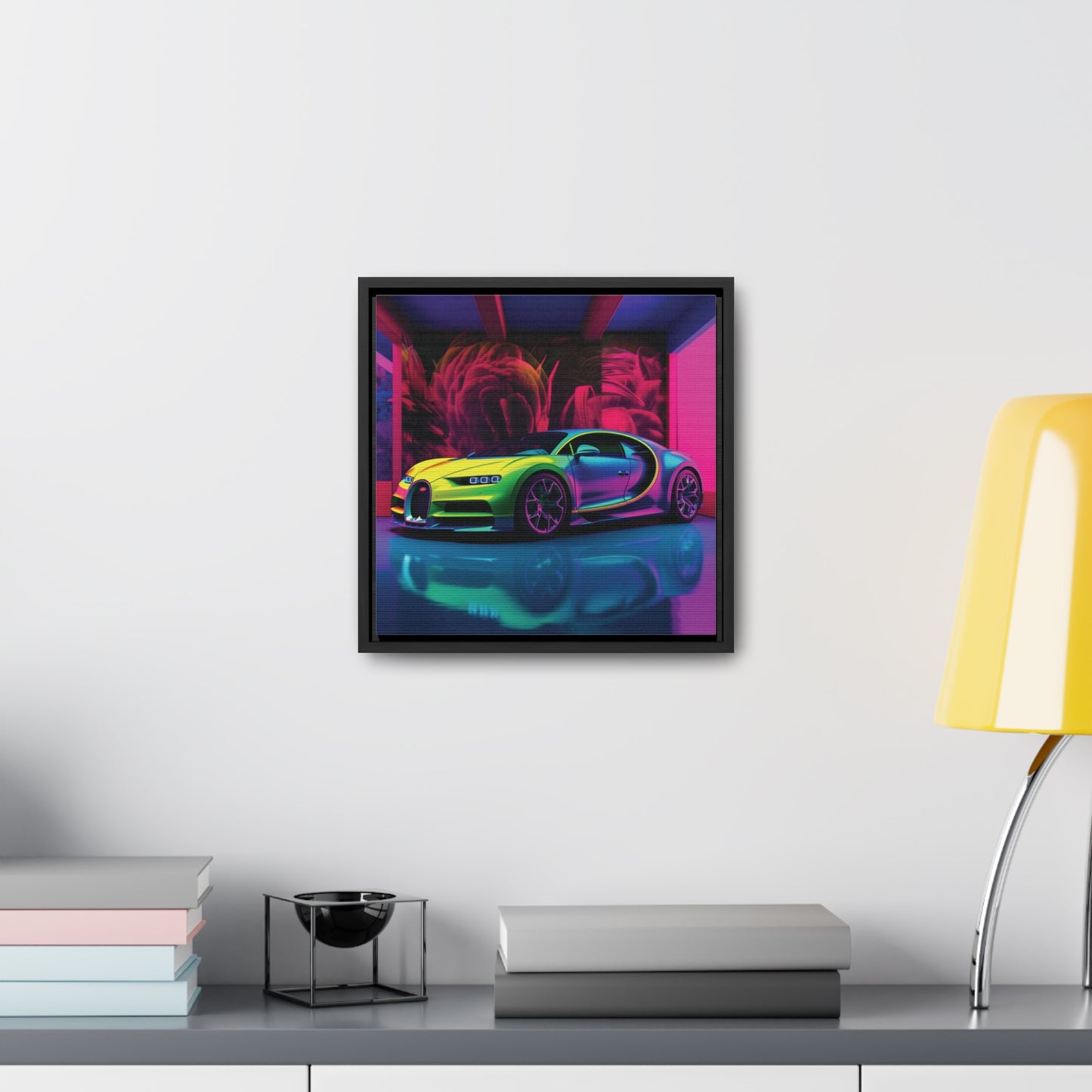 Gallery Canvas Wraps, Square Frame Florescent Bugatti Flair 1