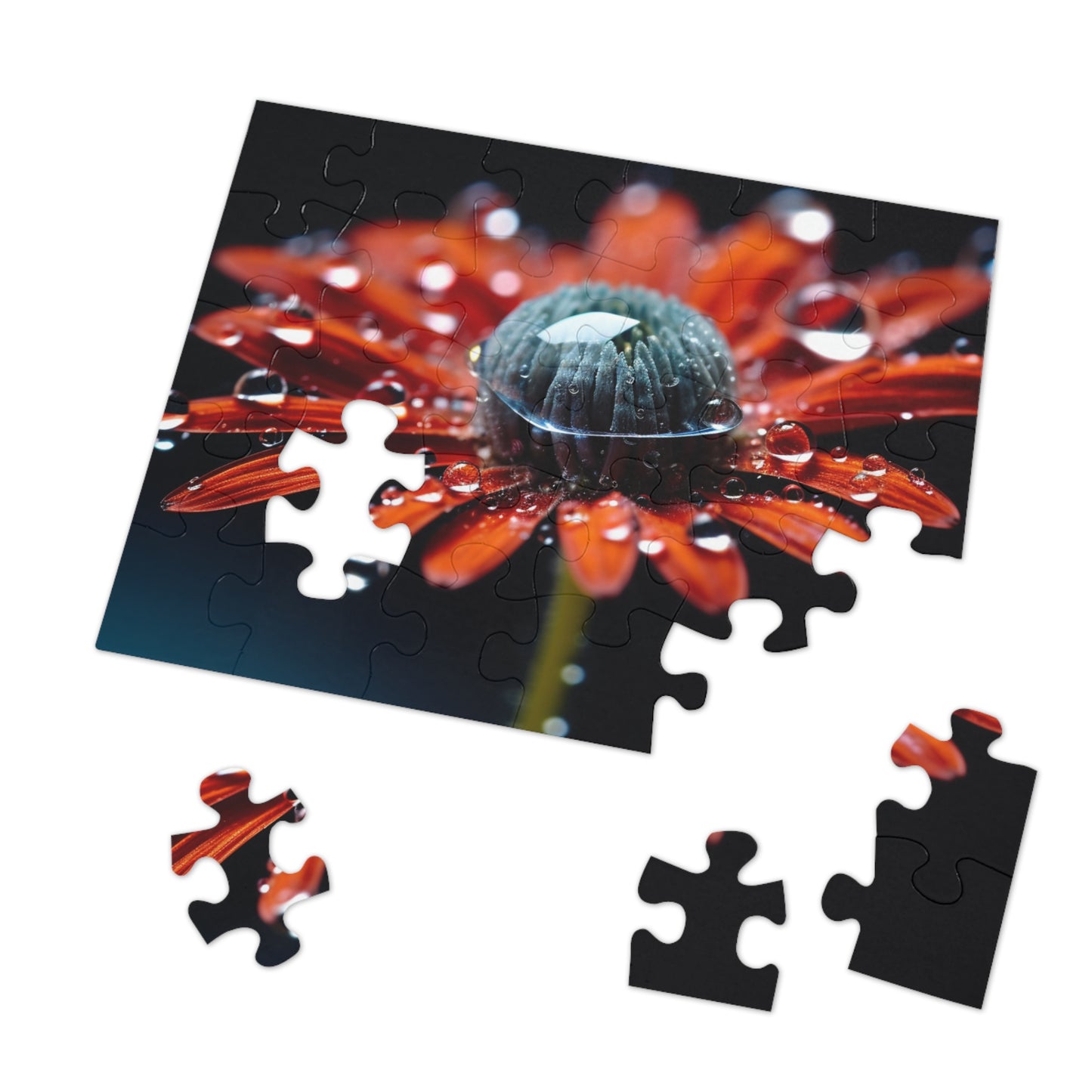 Jigsaw Puzzle (30, 110, 252, 500,1000-Piece) Water drop Macro Flower 1