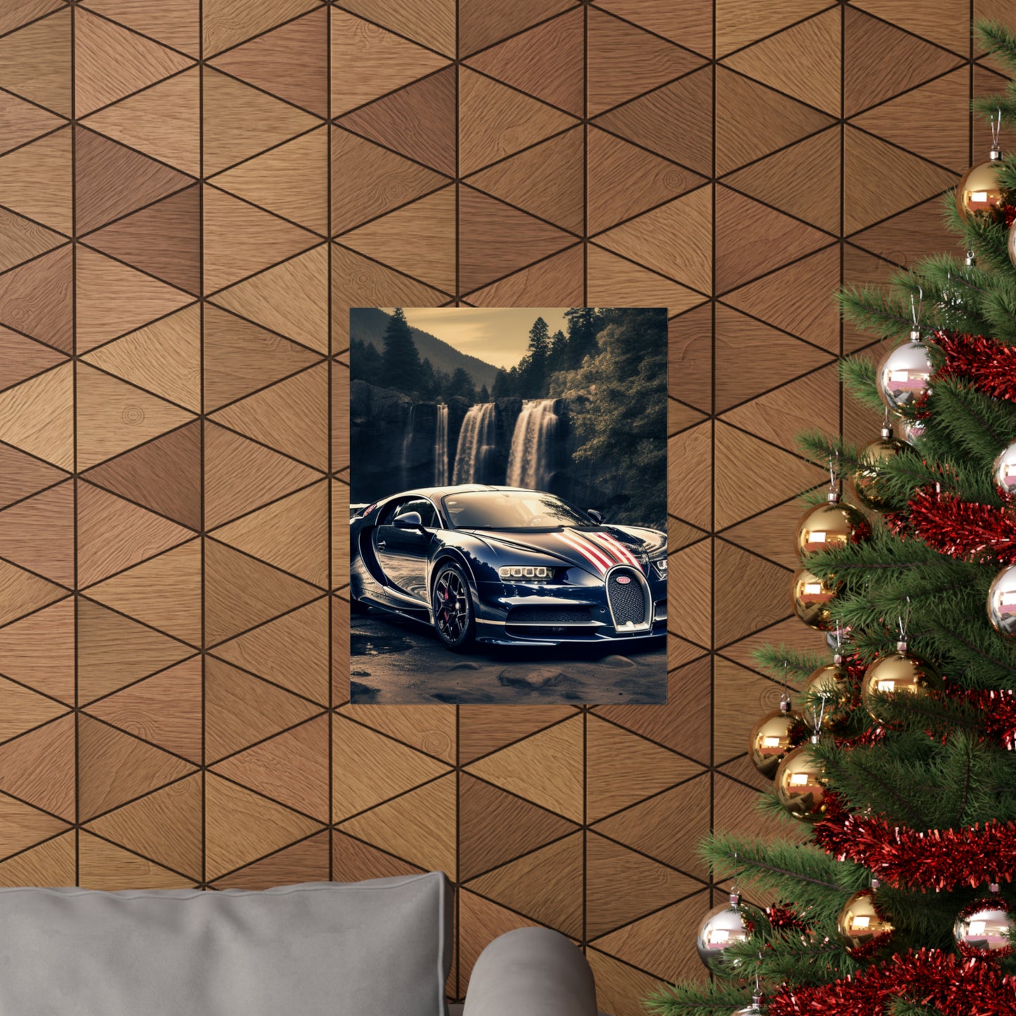 Premium Matte Vertical Posters Bugatti Waterfall 2