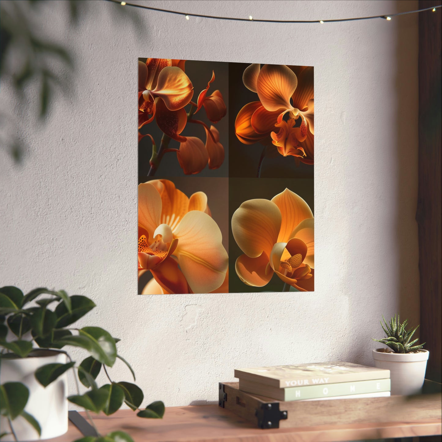 Premium Matte Vertical Posters Orange Orchid 5