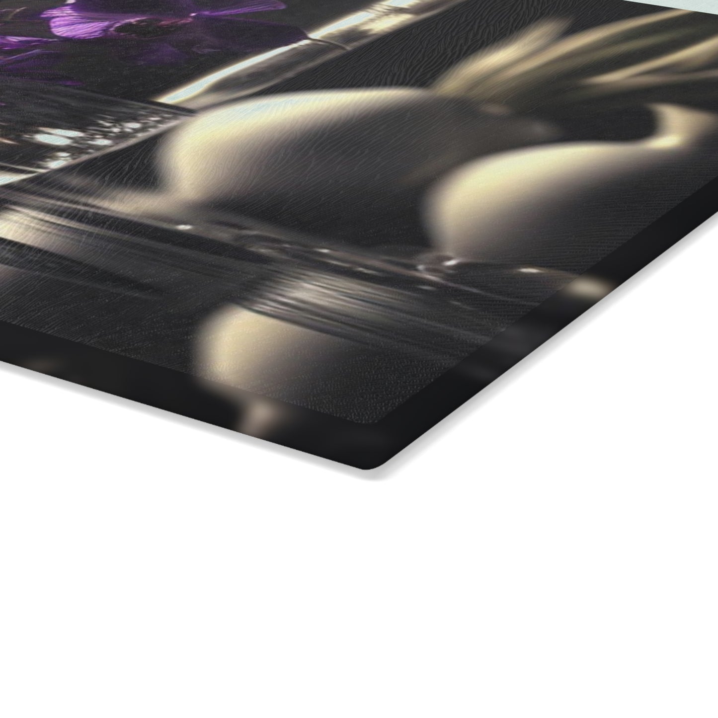 Glass Cutting Board Purple Orchid Glass vase 4