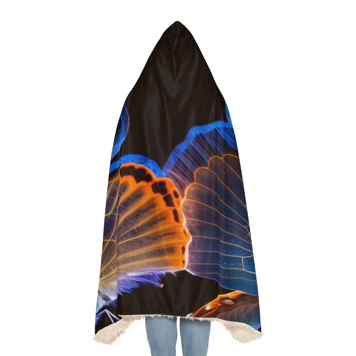 Snuggle Hooded Blanket Neon Glo Butterfly 2