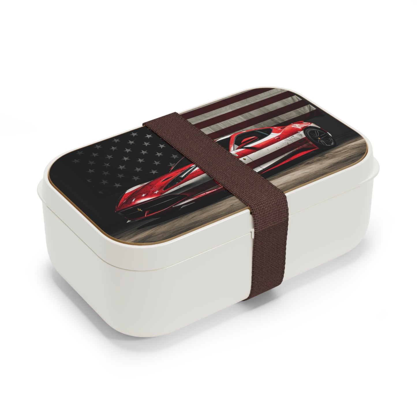 Bento Lunch Box American Flag Background Ferrari 1