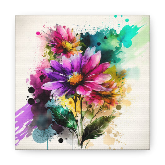 Canvas Gallery Wraps Bright Spring Flowers 1