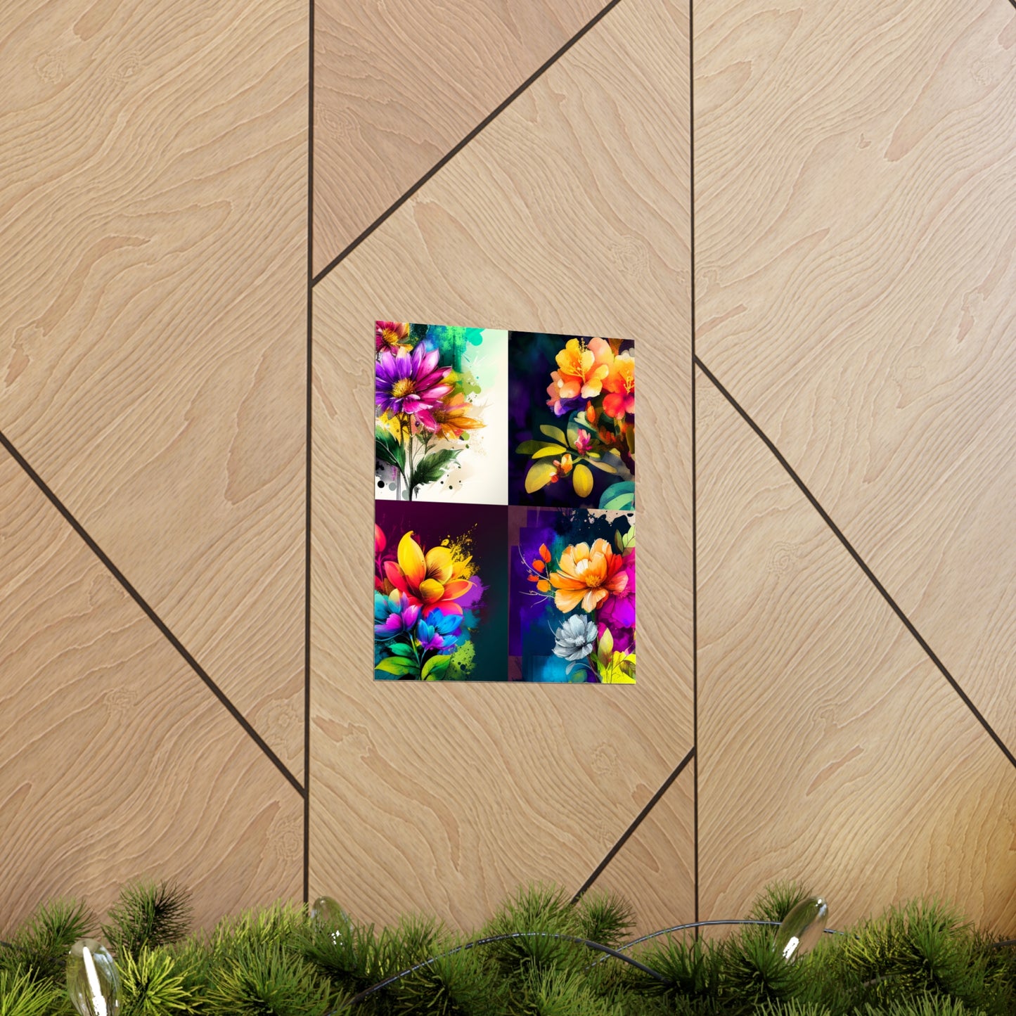 Premium Matte Vertical Posters Bright Spring Flowers 5