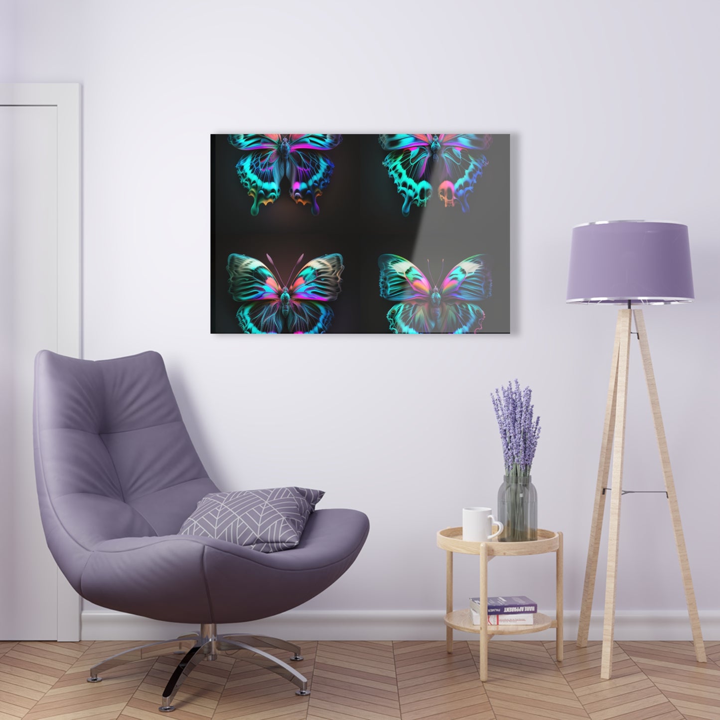 Acrylic Prints Neon Butterfly Fusion 5