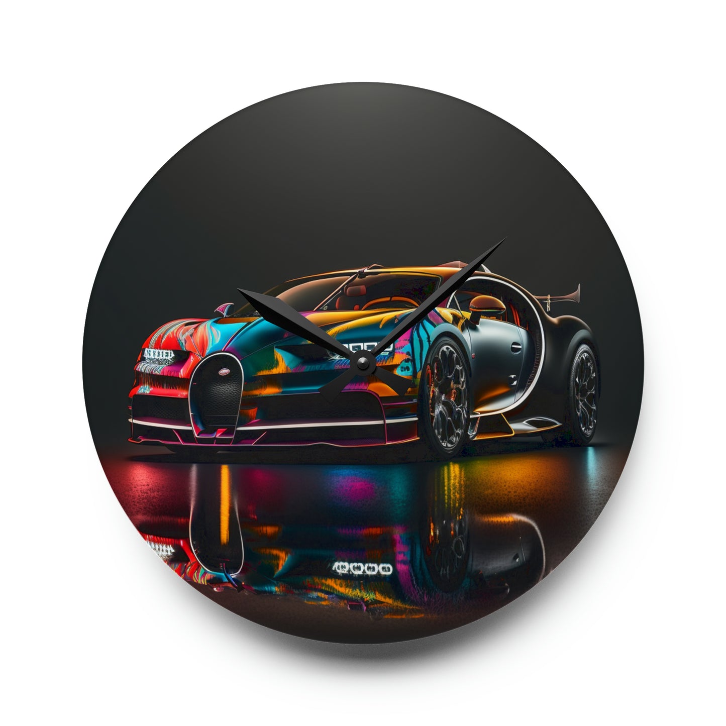 Acrylic Wall Clock Bugatti Chiron Super 2