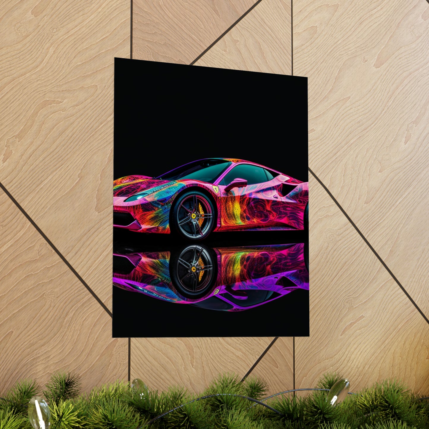 Premium Matte Vertical Posters Ferrari Color 4