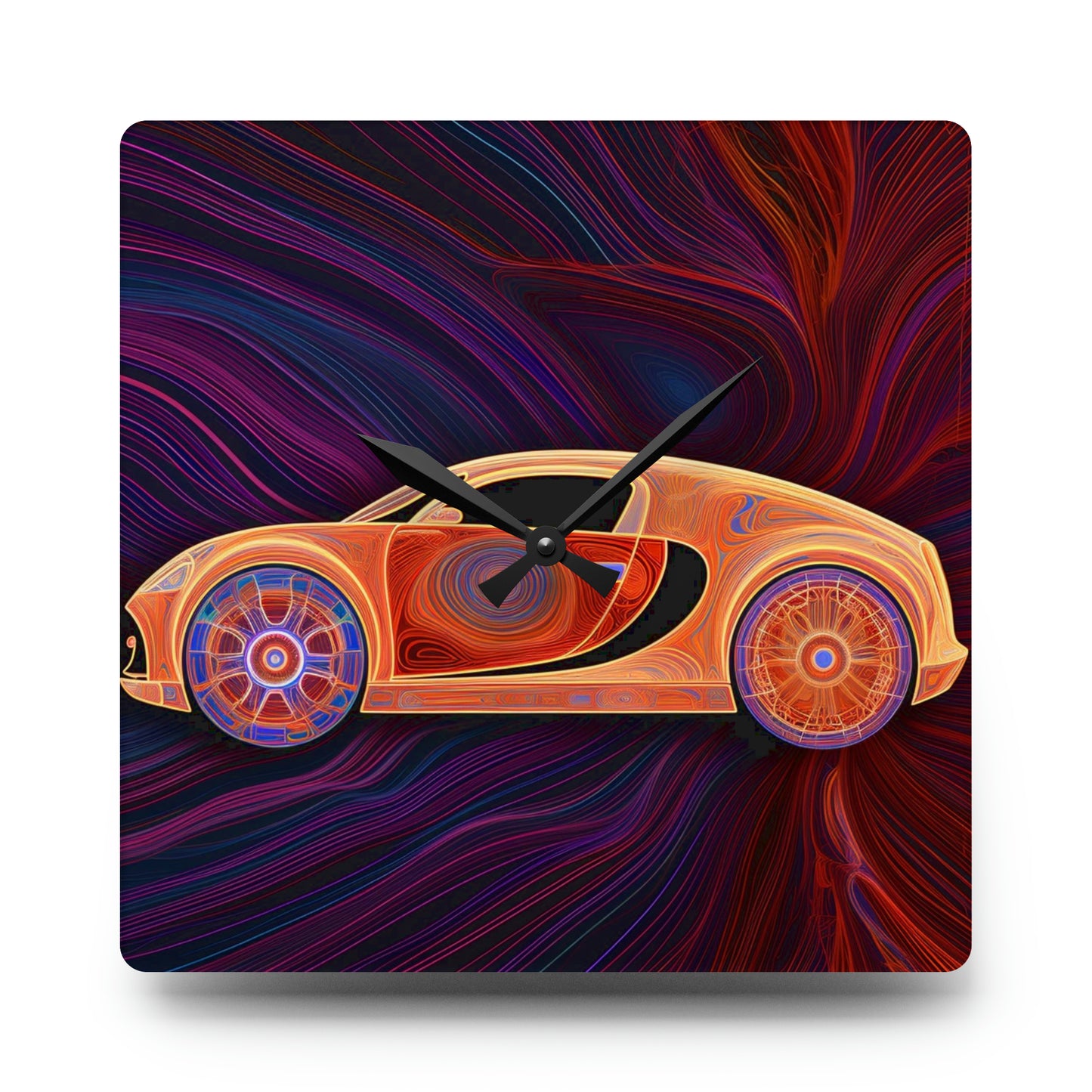 Acrylic Wall Clock Bugatti Abstract Concept 2