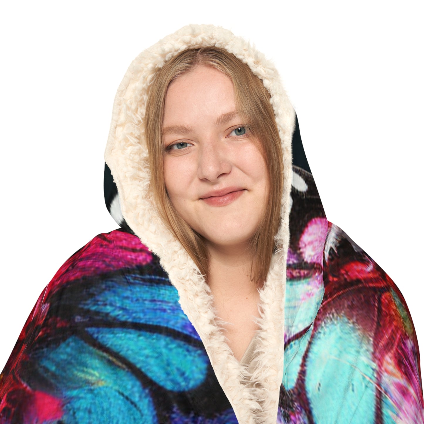 Snuggle Hooded Blanket Hyper Butterfly Real