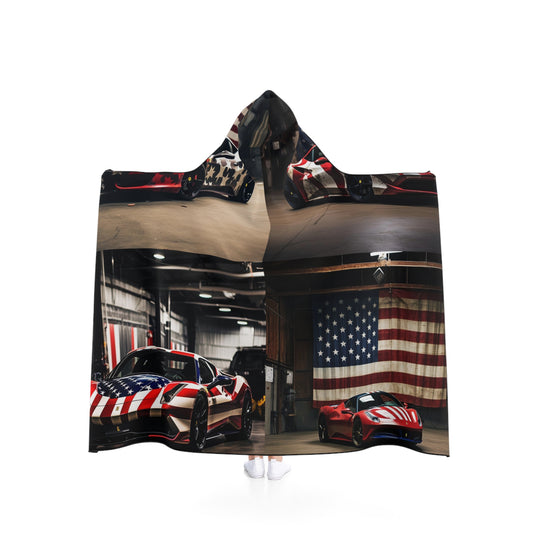 Hooded Blanket American Flag Farrari 5