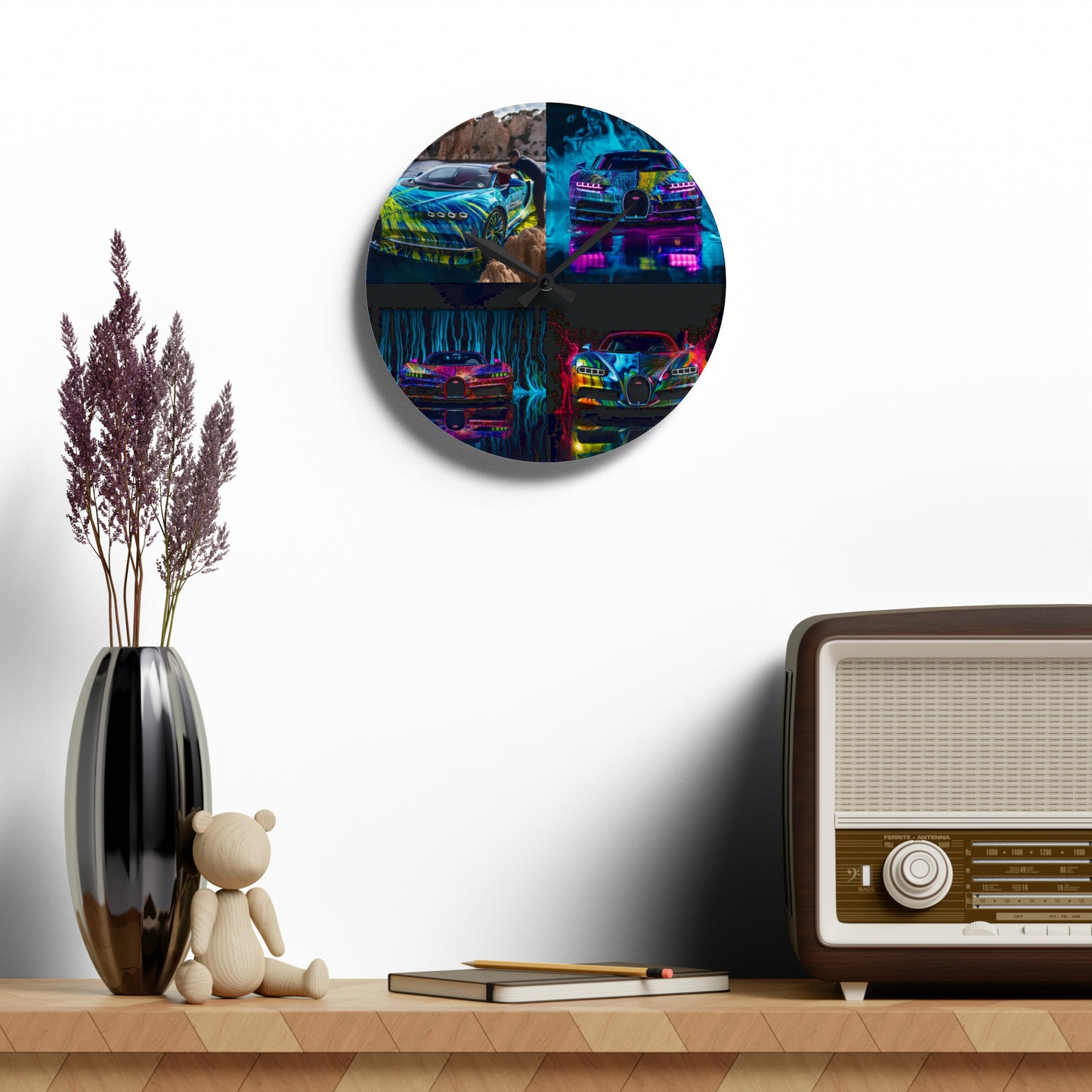 Acrylic Wall Clock Bugatti Water 5