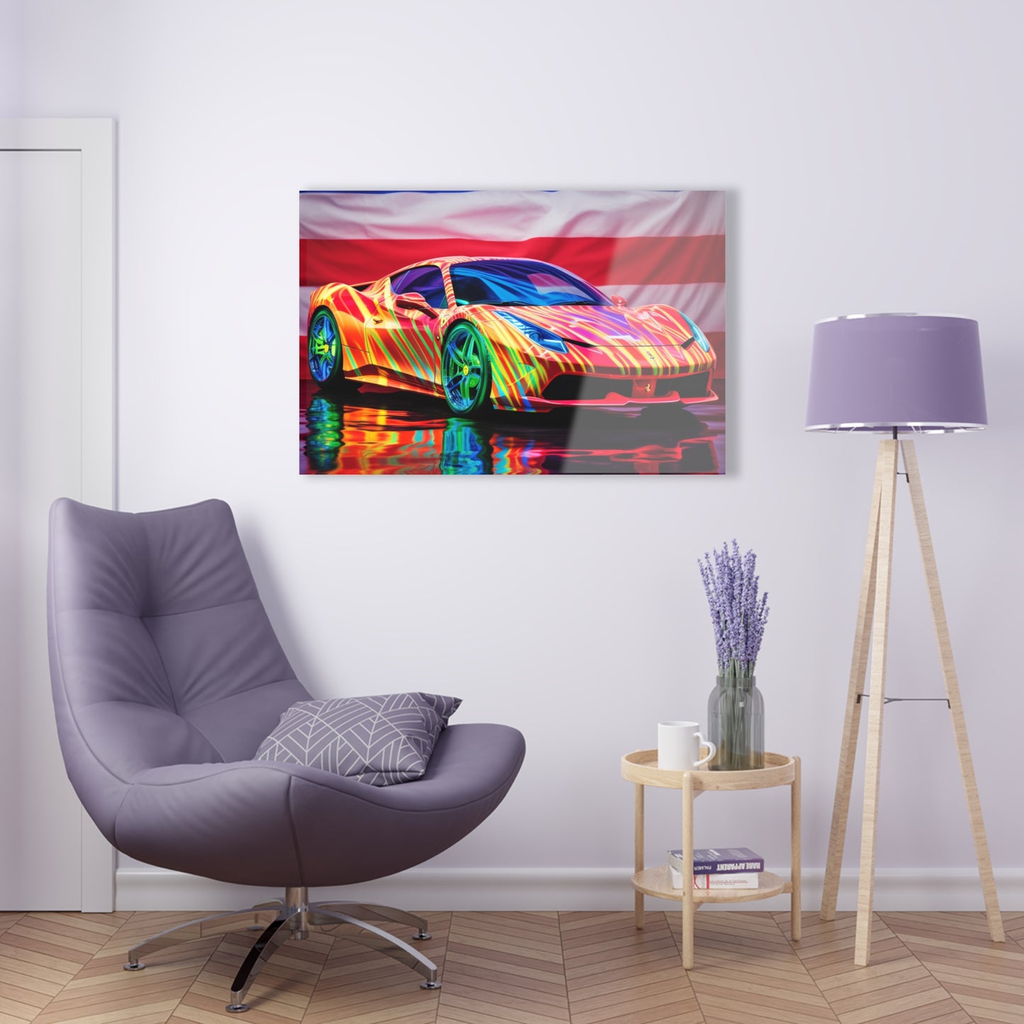 Acrylic Prints Hyper Colorfull Ferrari 4