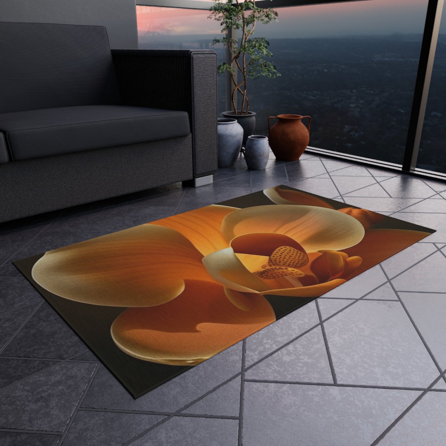 Outdoor Rug  Orange Orchid 4