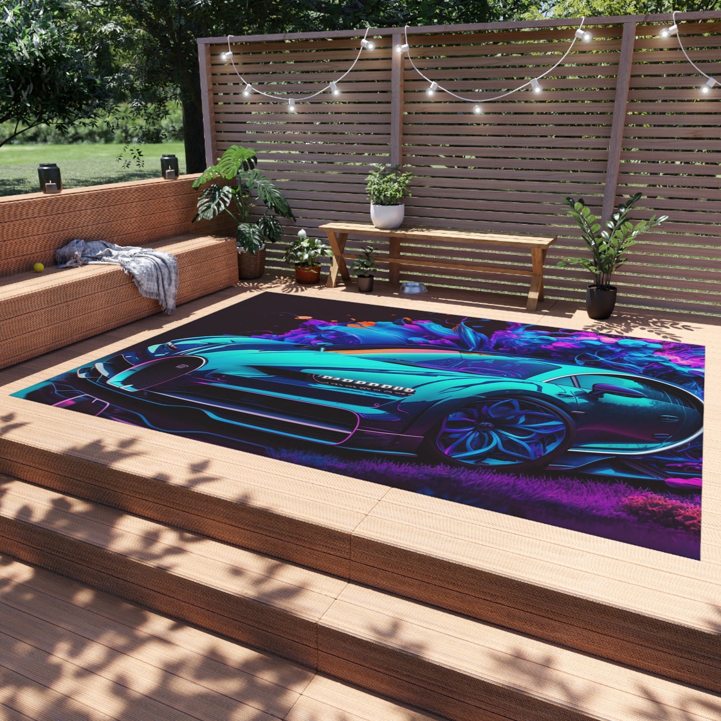 Outdoor Rug  Bugatti Neon Chiron 3
