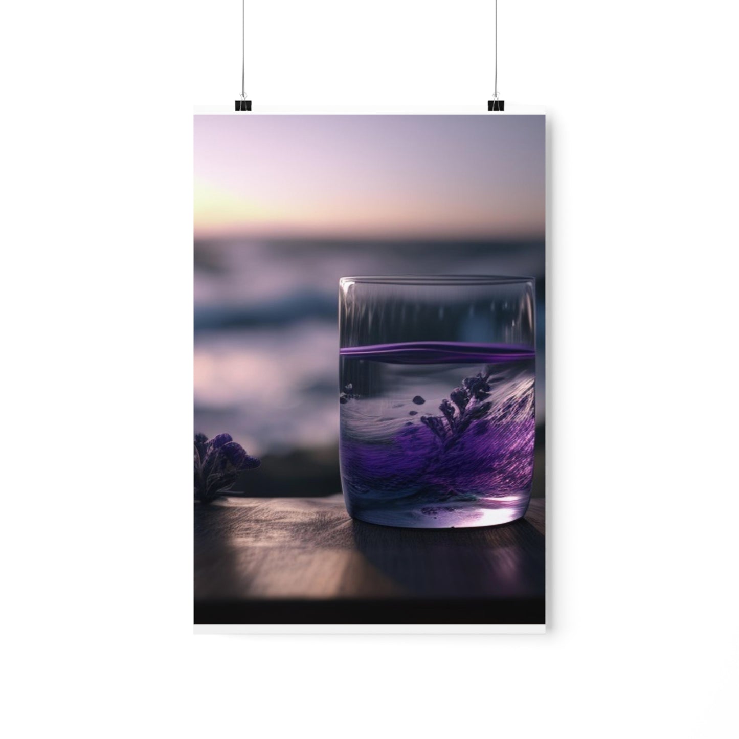 Premium Matte Vertical Posters Lavender in a vase 4