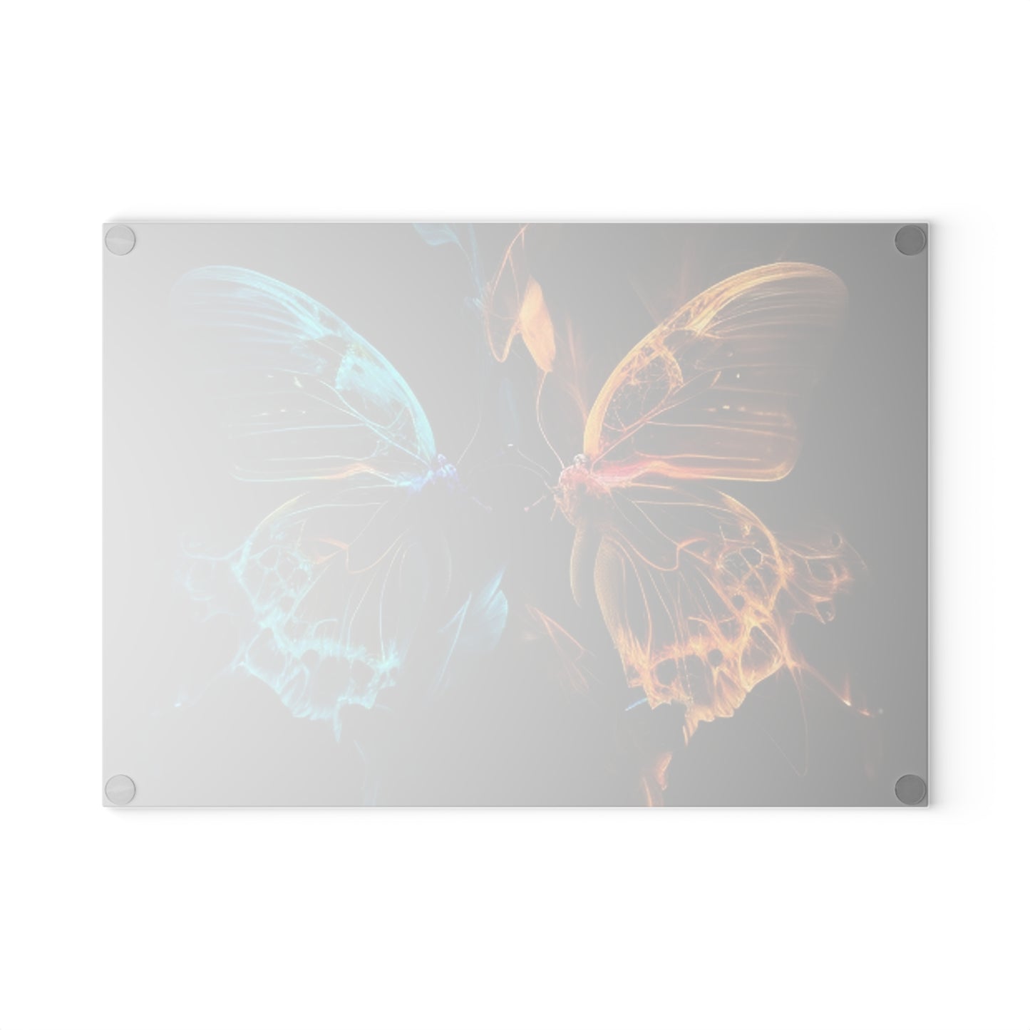 Glass Cutting Board Kiss Neon Butterfly 2