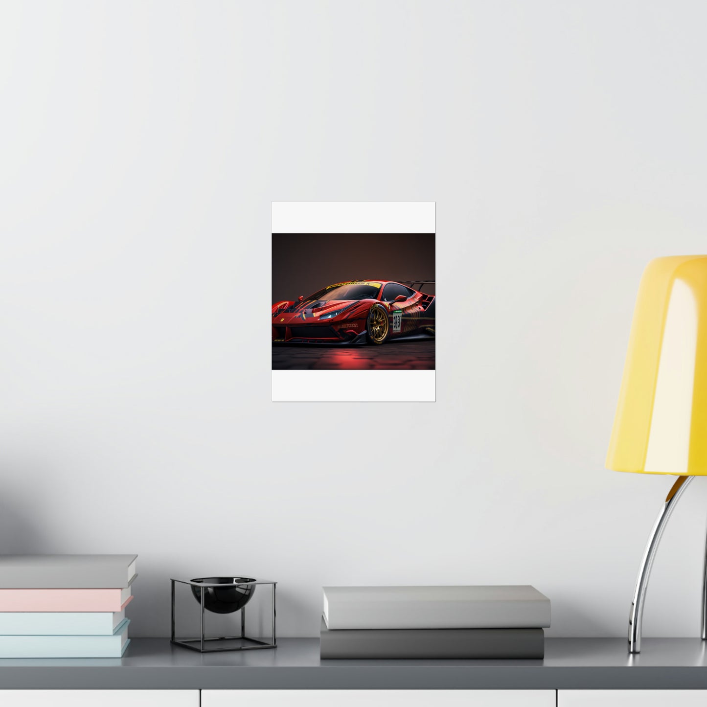 Premium Matte Vertical Posters Ferrari Red 1