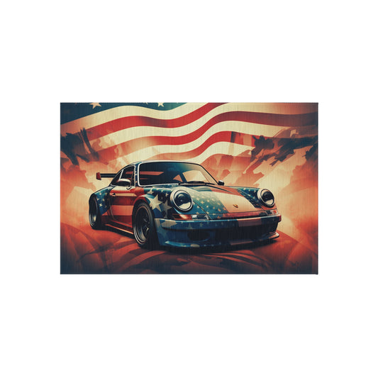 Outdoor Rug  Abstract American Flag Background Porsche 4