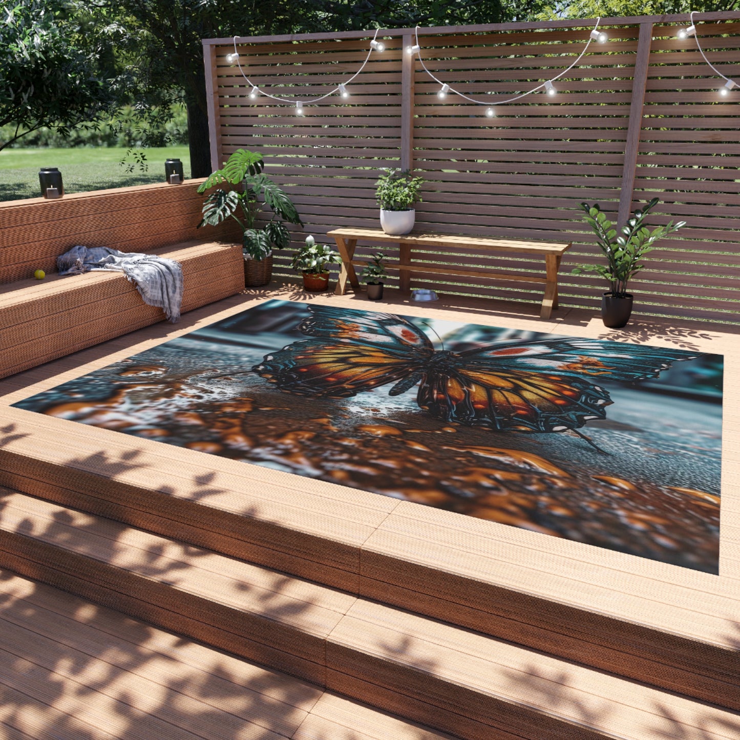 Outdoor Rug  Water Butterfly Street 3