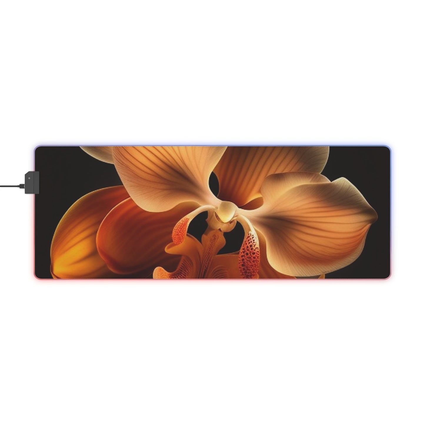 LED Gaming Mouse Pad Orange Orchid 2