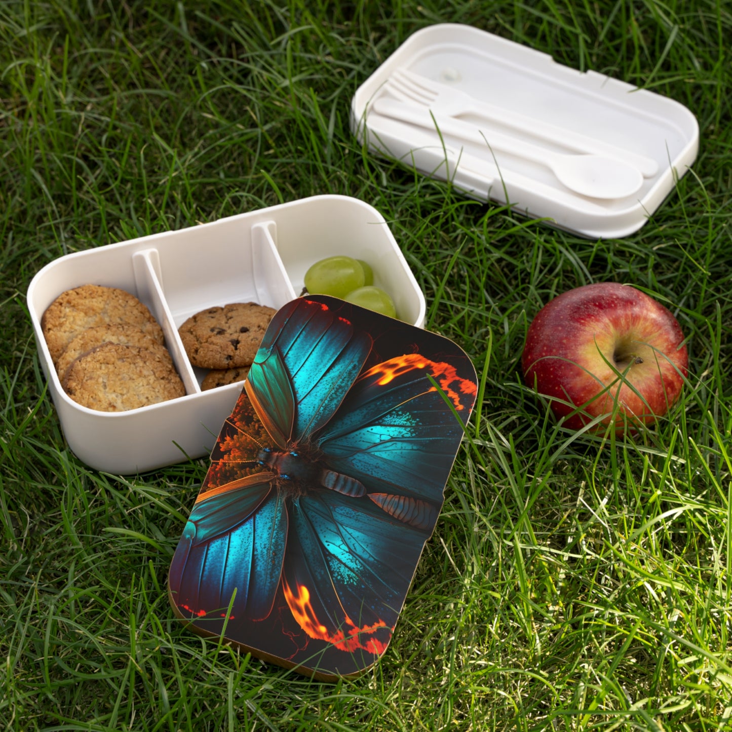 Bento Lunch Box Neon Butterfly Flair 3