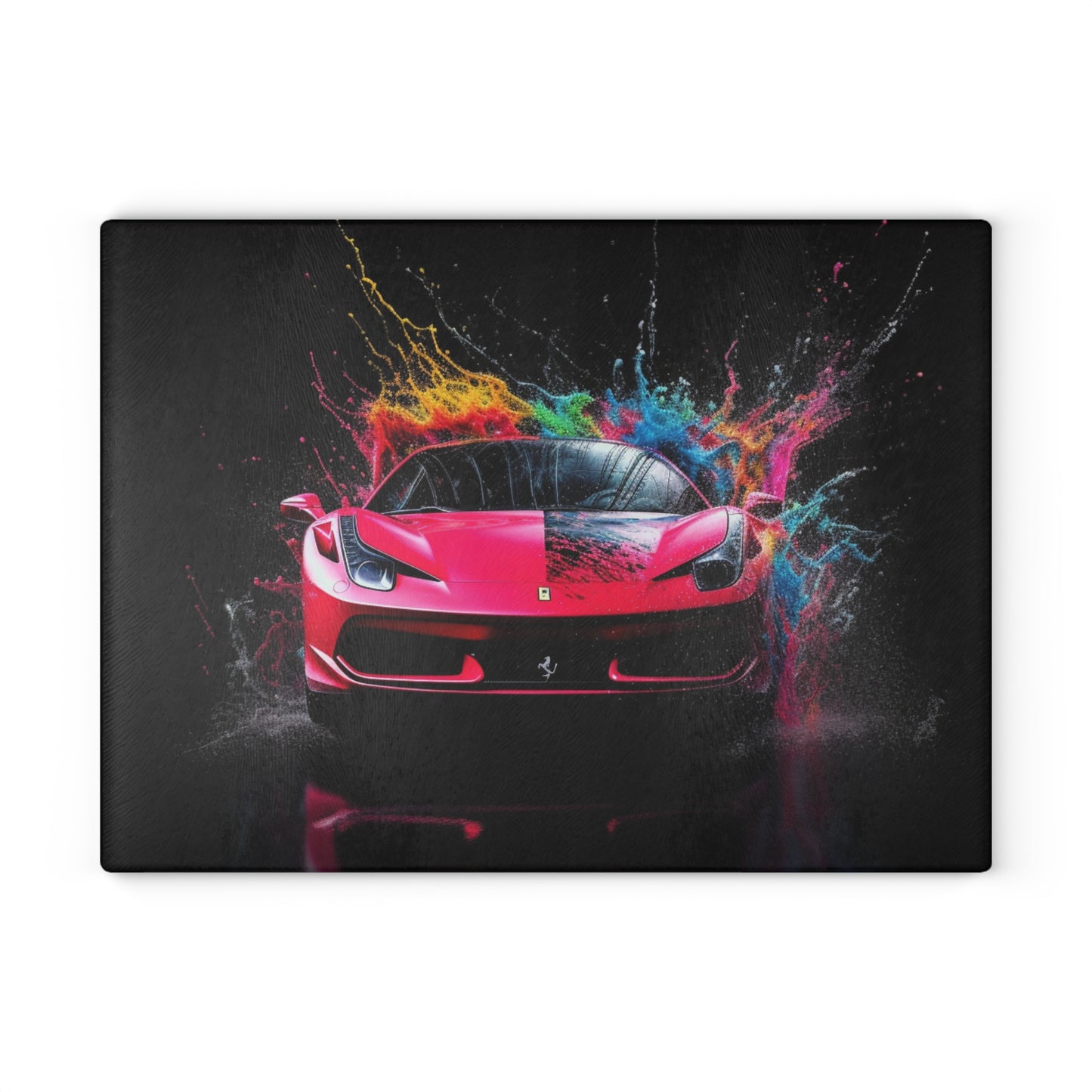 Glass Cutting Board Ferrari Water Splash 2