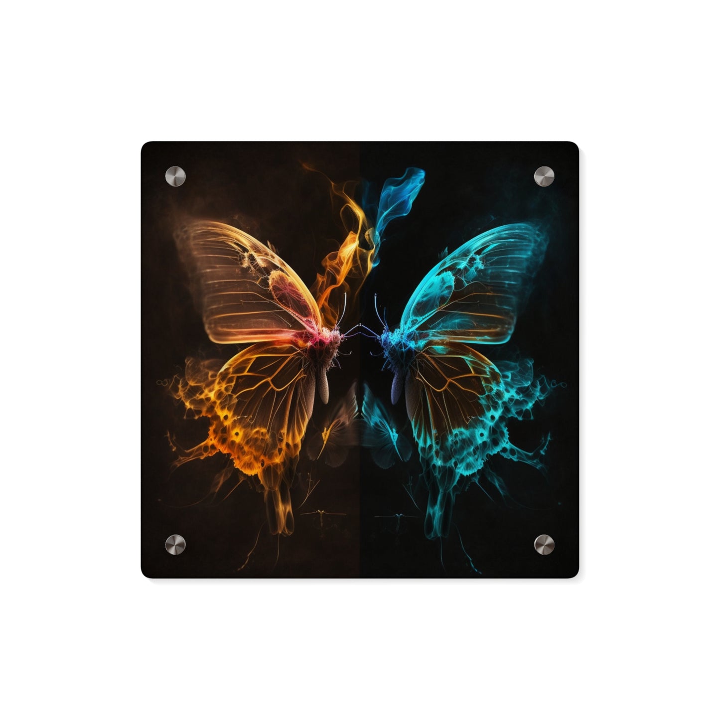 Acrylic Wall Art Panels Kiss Neon Butterfly 10