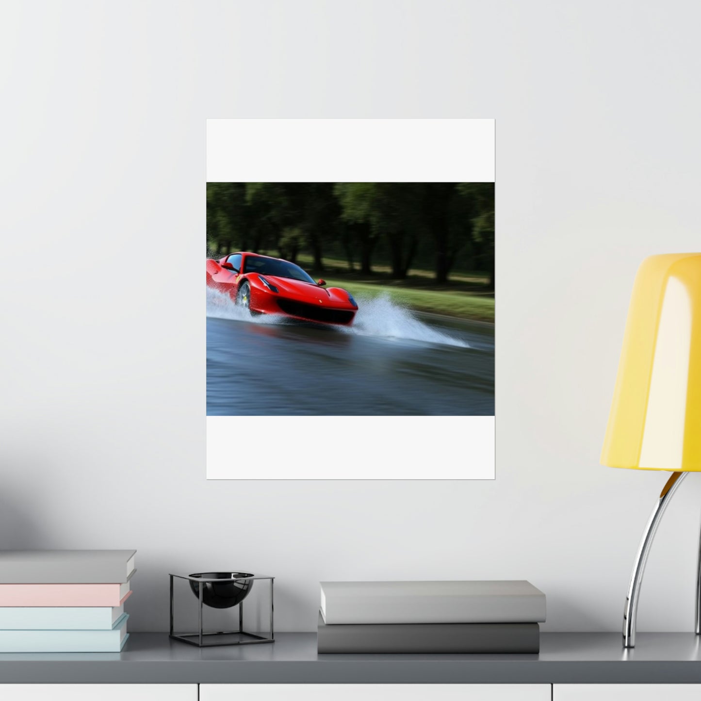 Premium Matte Vertical Posters Water Ferrari Splash 3